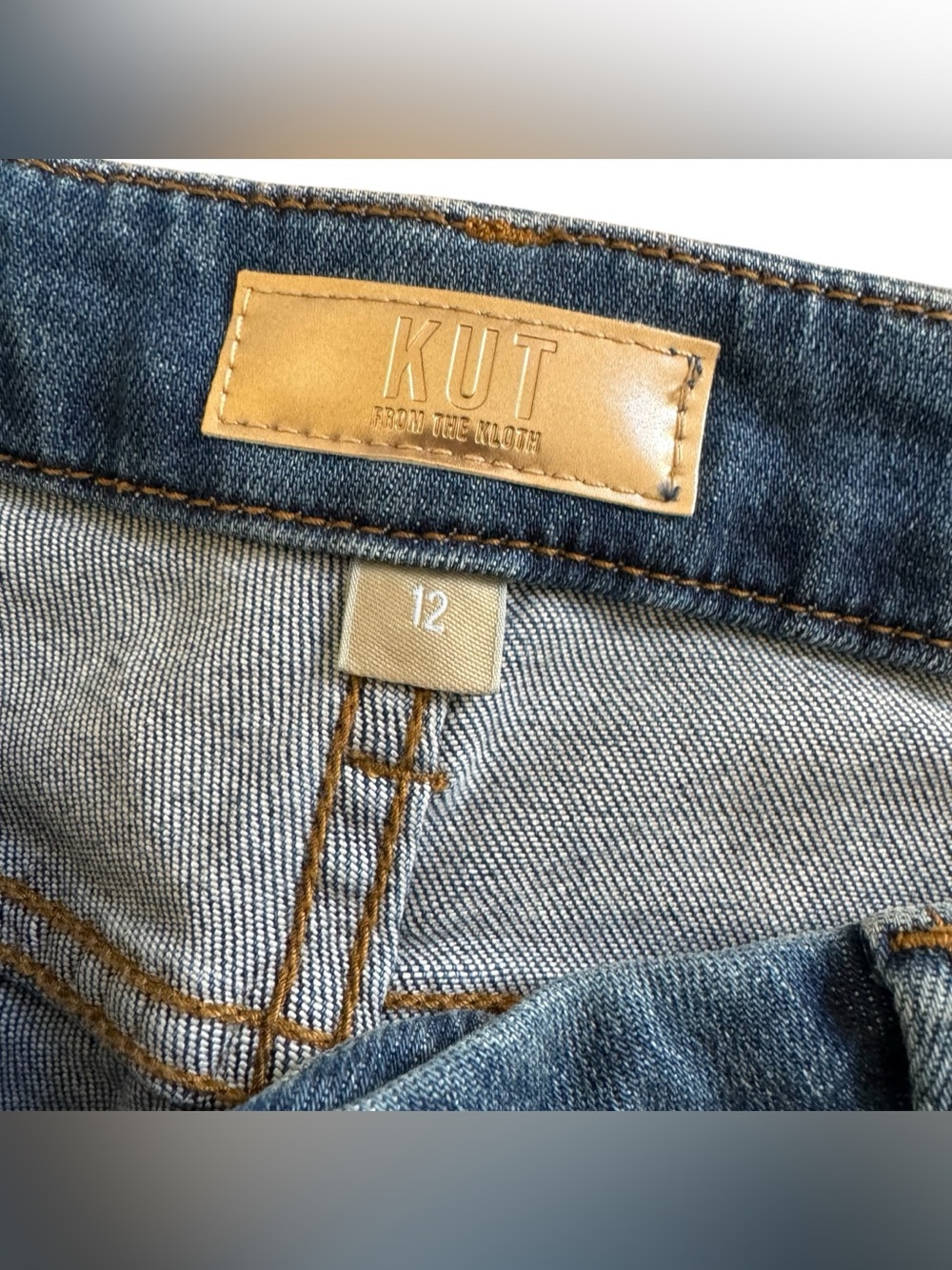 Kut Meg Fab Ab Wide Leg High Rise Inexhaustible Wash Raw Hem 12 - Picture 8 of 10
